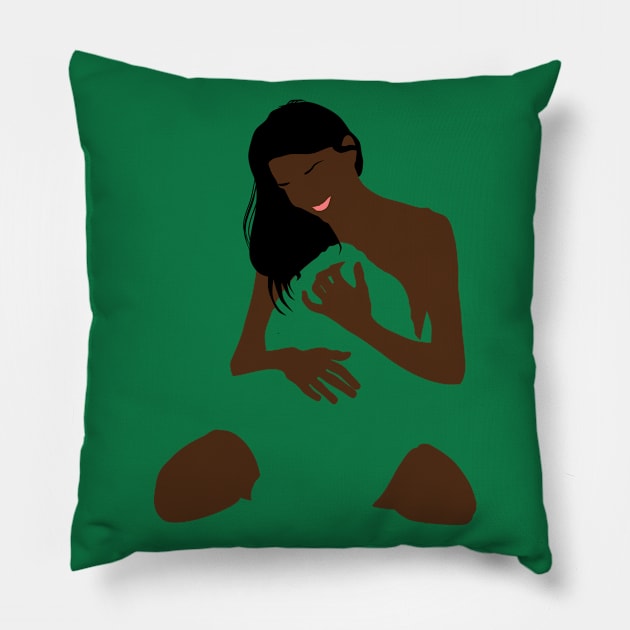 Sexy Brunette Pillow by jintetsu