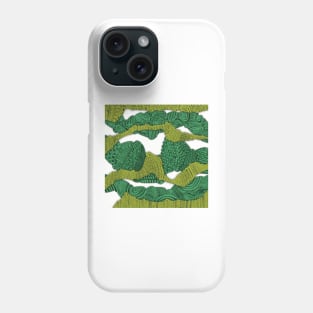 3D Intricate Intertwined Zentangle Doodle , Green Hues,  Bright n’ Bold Abstract Pattern Phone Case