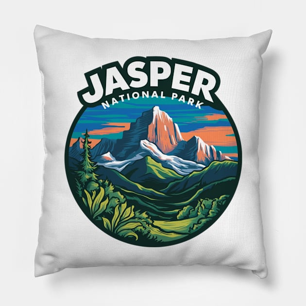 Jasper National Park, Canada Pillow by Perspektiva