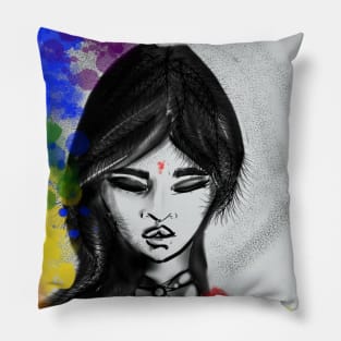 Rainbow Love woman Pillow