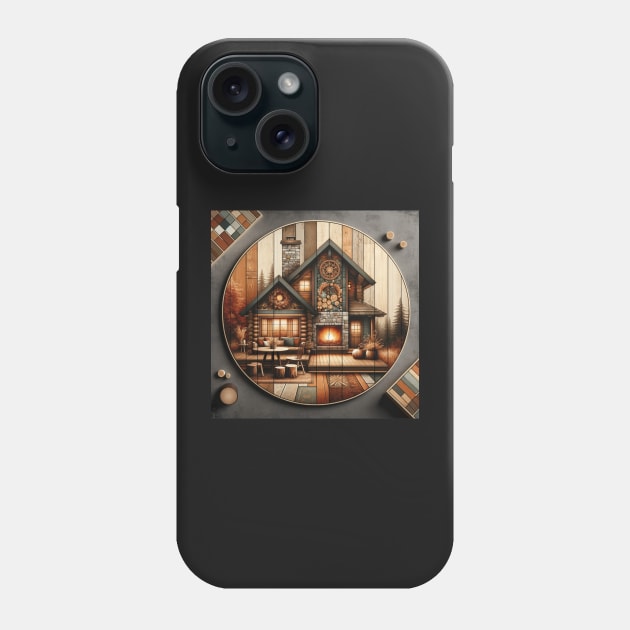 Rustic Retreat: Cozy Cabin Comfort Phone Case by heartyARTworks