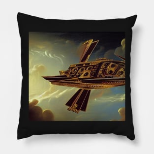 A spaceship painted in the Baroque style Pillow