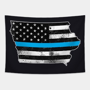 Thin Blue Line Shirt Iowa Tapestry