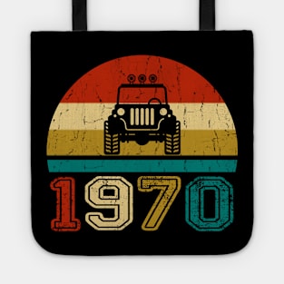 Vintage Jeep 1970 Birthday Jeep Gift Tote