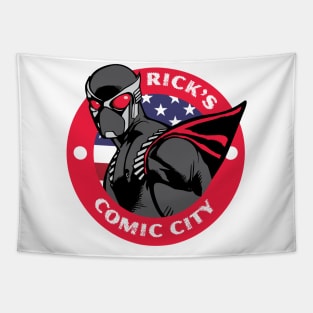 Rick's comic city logo 2 Tapestry