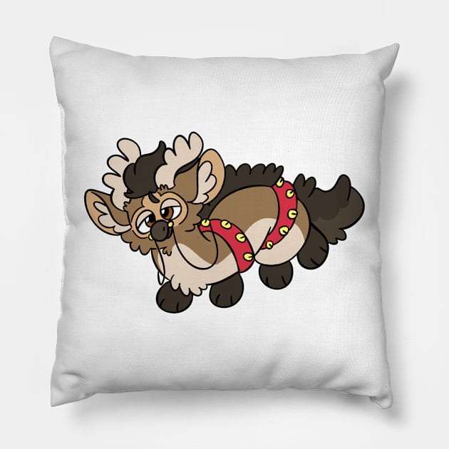 Furb-reindeer Pillow by KowTownArt