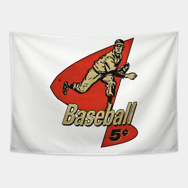 VINTAGE BASEBALL - BASEBALL TOPPS 1987 retro Tapestry by kedaiadon