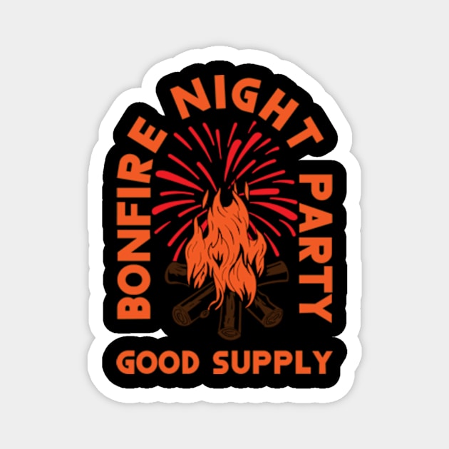 Bonfire Night Party | Camp Fire Magnet by Oiyo