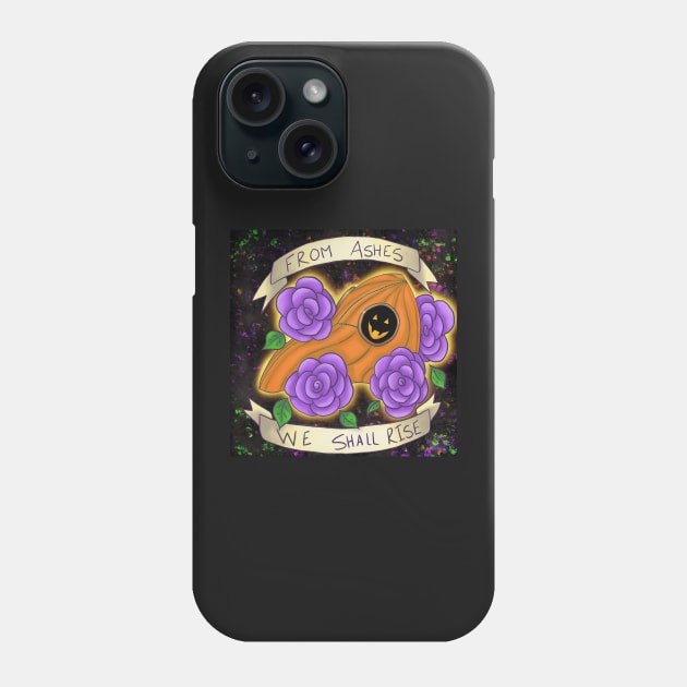 “From Ashes We Shall Rise” Punkin’ Plague Doctor Phone Case by ZombieCheshire