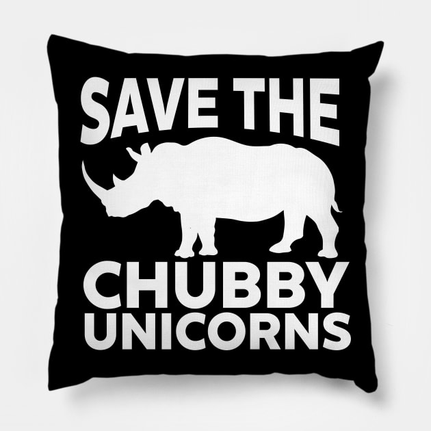 Save The Chubby Unicorns Pillow by Madfido