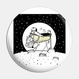 Astronaut in a bath Pin