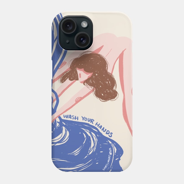 Wash Your Hands Phone Case by samsum.art