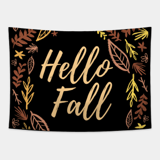 Happy Fall Dry Leaves Autumn Design Tapestry