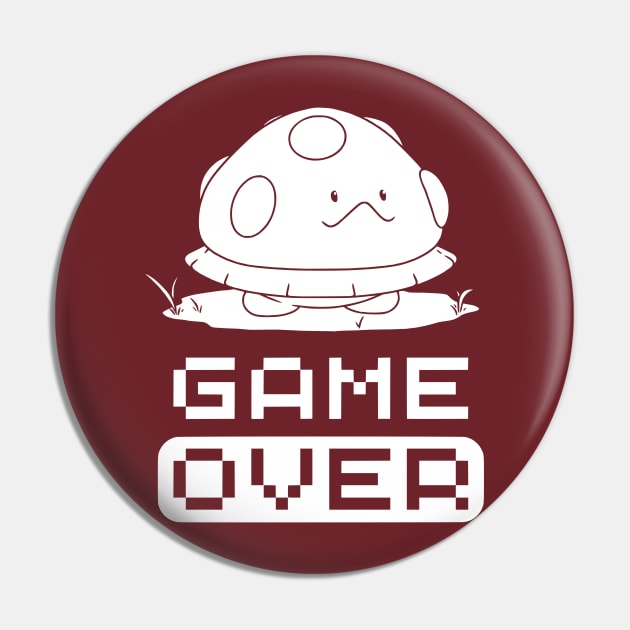 Game Over Design (white print) Pin by CreatorJ