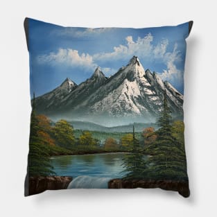 Mountain Lake Falls Pillow