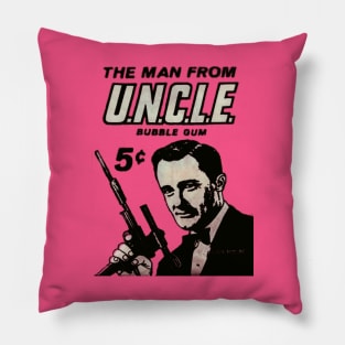 Vintage Man From U.N.C.L.E. with Napoleon Solo - Authentic, Distressed Pillow