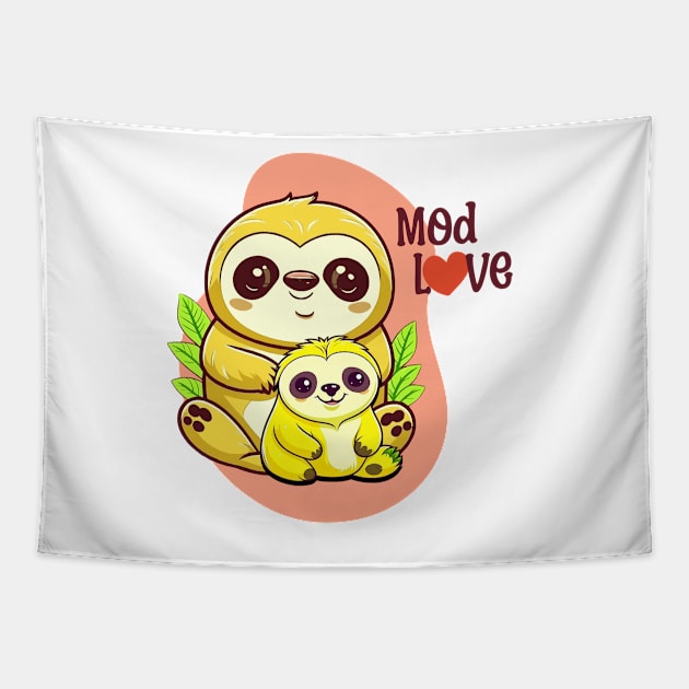 Sloth mod love Tapestry by Tinteart