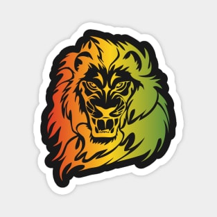 Rasta Lion of Judah Fire Magnet