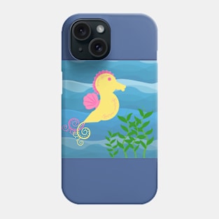 Swimming seahorse Phone Case