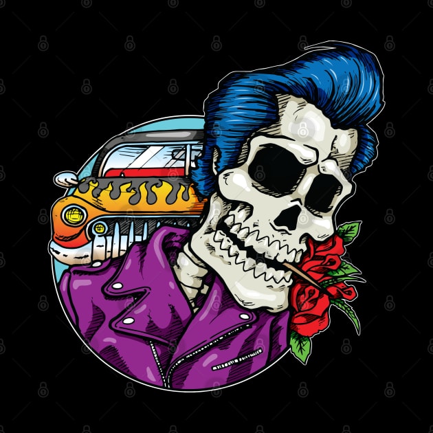 Rockabilly Skeleton by Laughin' Bones