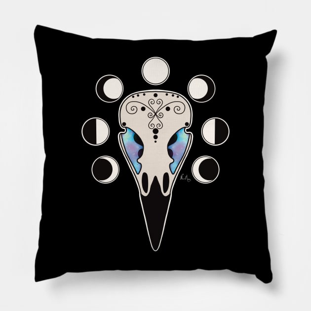 Moon Raven Pillow by Art by New Moon 