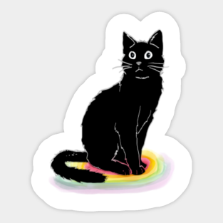 Black Cat Fireworks Stickers Teepublic Uk