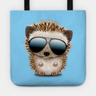 Baby Hedgehog Wearing Sunglasses Tote