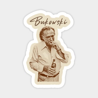 Bukowski - retro vintage sketches Magnet