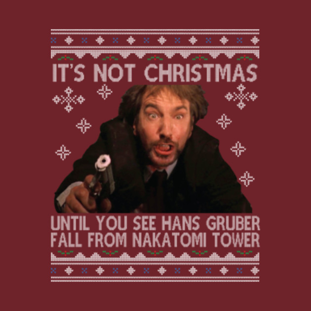 Die Hard Its Not Christmas Until Hans Gruber Falls From Nakatomi Tower Knit Pattern - Hans Gruber - Pillow