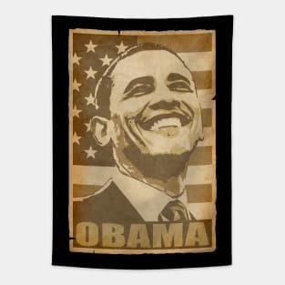 Barack Obama Smile Propaganda Poster Pop Art Tapestry