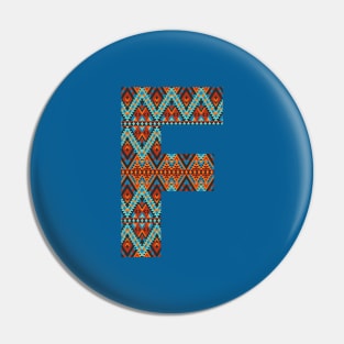 Letter F- boho design Pin