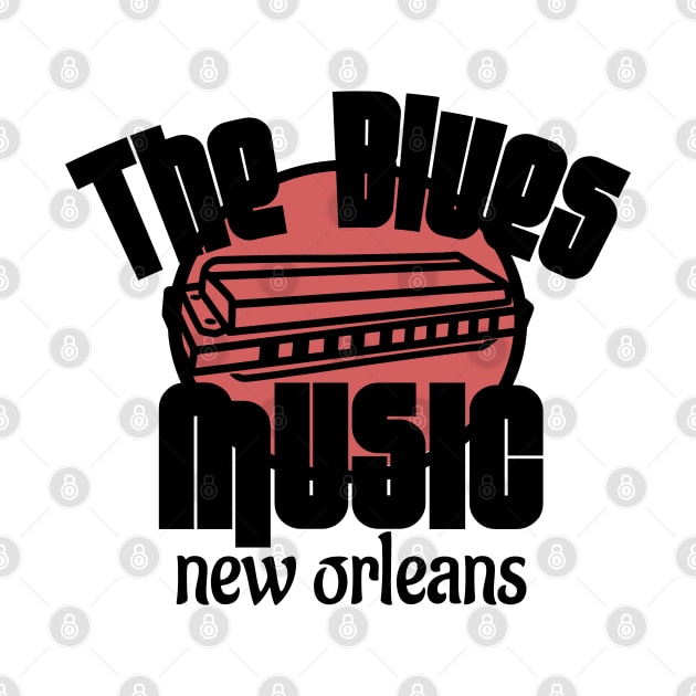 The Blues Music New Orleans Harmonica vintage by SpaceWiz95