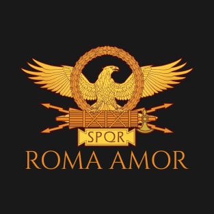 Roma Amor - Latin Wordplay - Ancient Rome Legionary Eagle T-Shirt