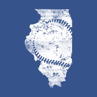 Illinois with Baseball Strings T-Shirt