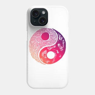 Sunset Sky Abstract Yin Yang Phone Case