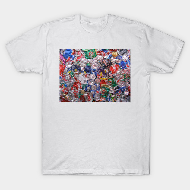 Trashed Cans Painting Over Photo American Beer T Shirt