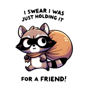 Bandit Raccoon with Loot Bag T-Shirt