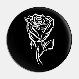 Beautiful White Rose Pin