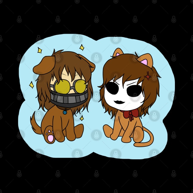 cute creepypasta toby and masky by LillyTheChibi