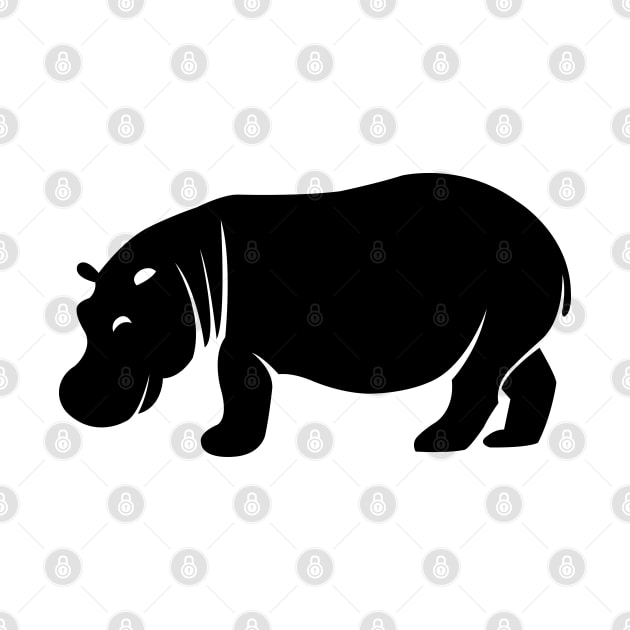 Hippo Silhouette by KC Happy Shop