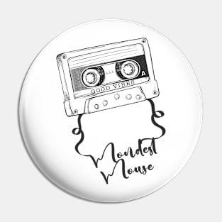 Good Vibes Mondest Mouse // Retro Ribbon Cassette Pin