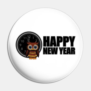 Happy New Year - Owl Pin