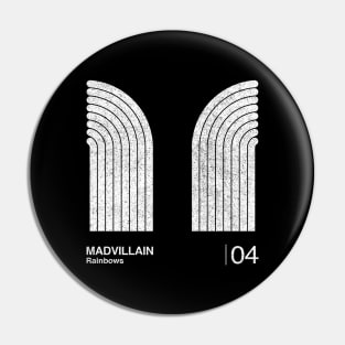 MADVILLAIN Rainbows / Minimalist Graphic Design Fan Artwork Tribute Pin