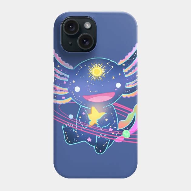 Axolotl Orbit Phone Case by paintdust