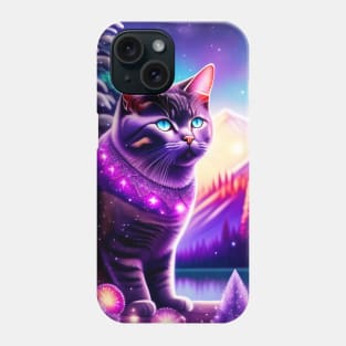 British Shorthair Enjoys Winter Phone Case