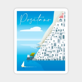 Positano Minimalistic Panorama Magnet