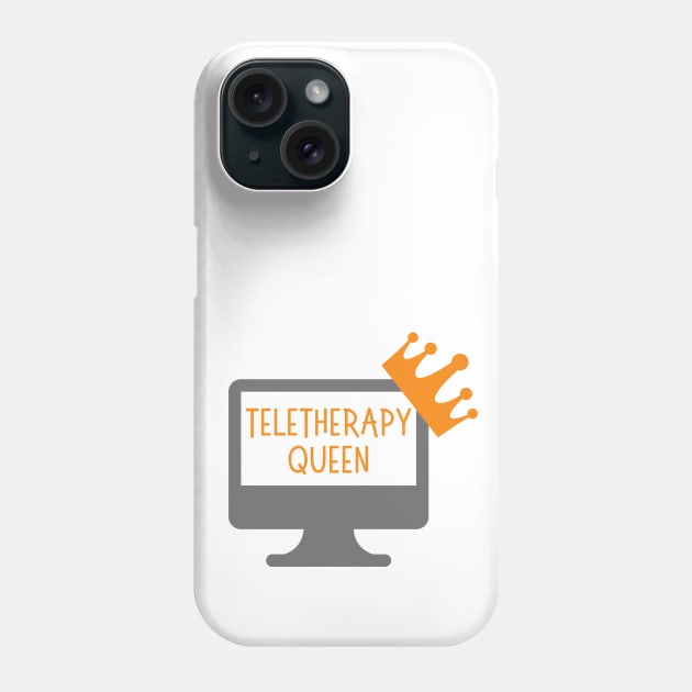 Funny Teletherapy Design for Virtual Therapists Phone Case by Hopscotch Shop Gifts