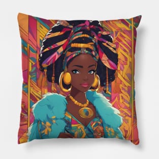 Most Beautiful African Black Woman Pillow