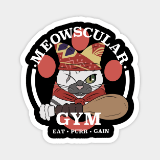 Meowscular Gym Magnet