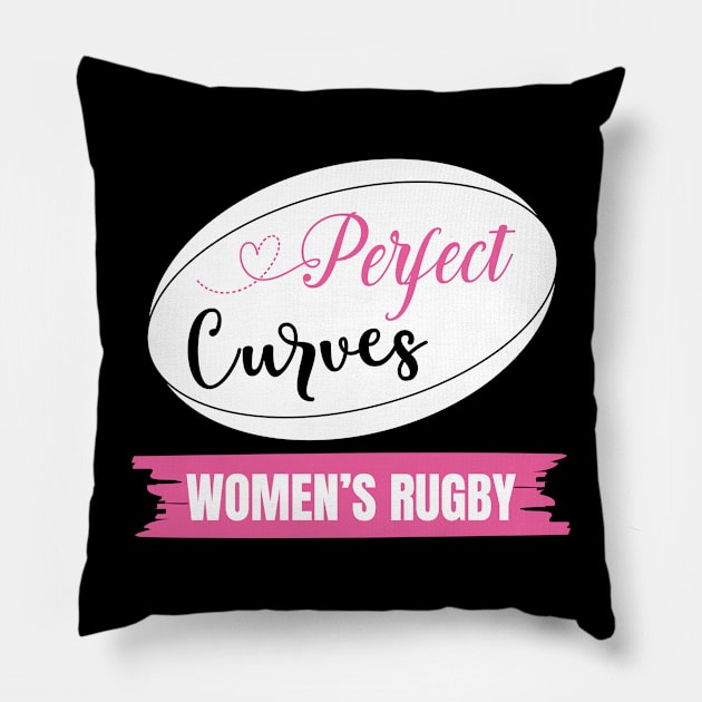 Women's rugby Pillow by Cherubic